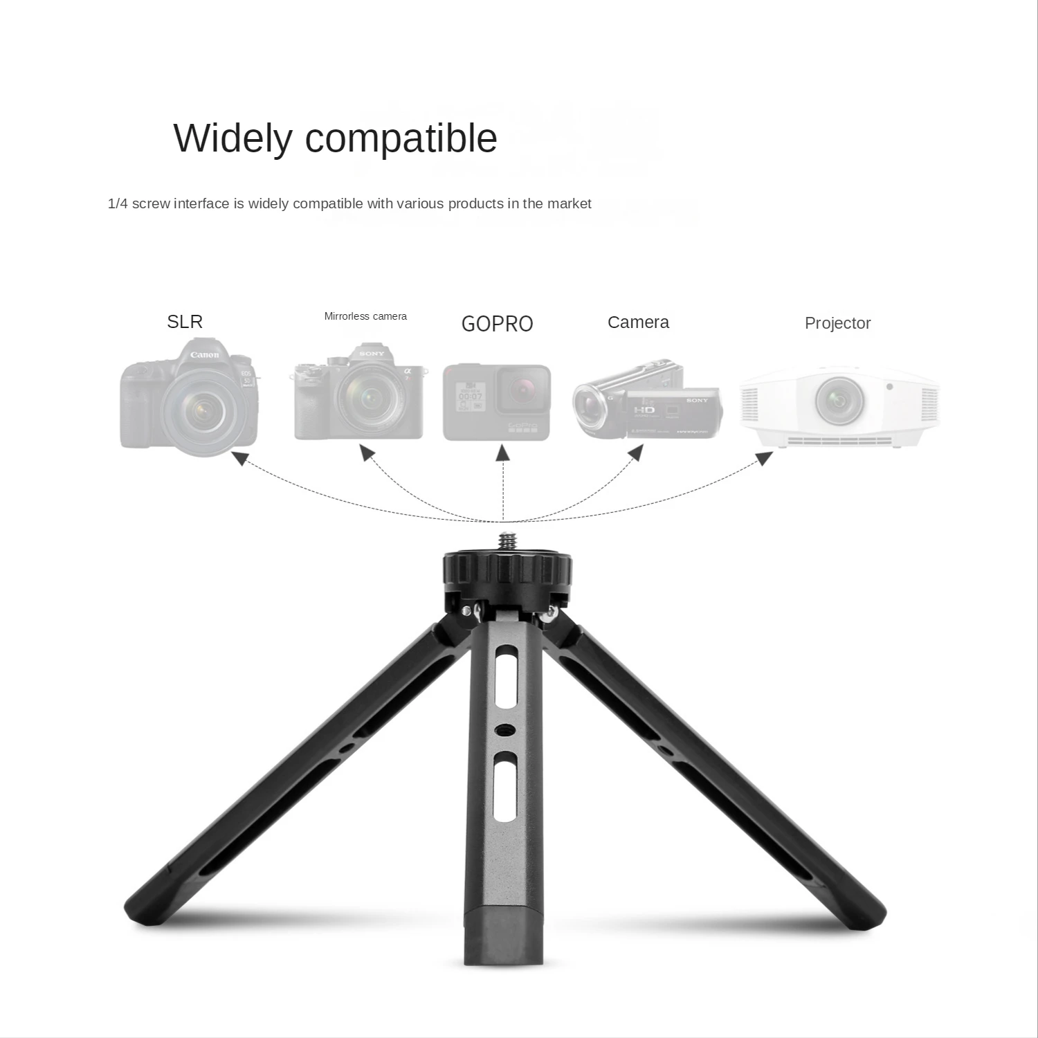 

Four-speed Adjustment Desktop Mini Aluminum Alloy Small Tripod Mobile Phone Camera Live Fill Light Vlog Bracket Camera Tripod