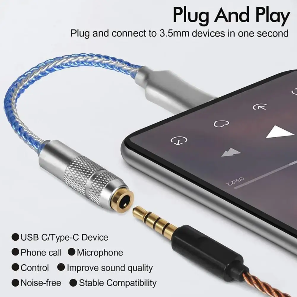 Фото Аудиоусилитель для наушников 3,5 мм, усилитель для наушников USB Type-C DAC CX31993, Hi-Fi аудиоинтерфейсный адаптер, высокоточный PCM №3