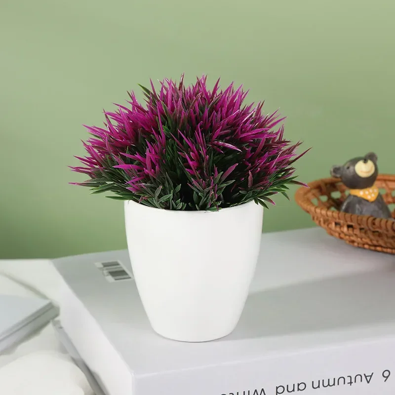 

Искусственный зеленый бонсай из пластика