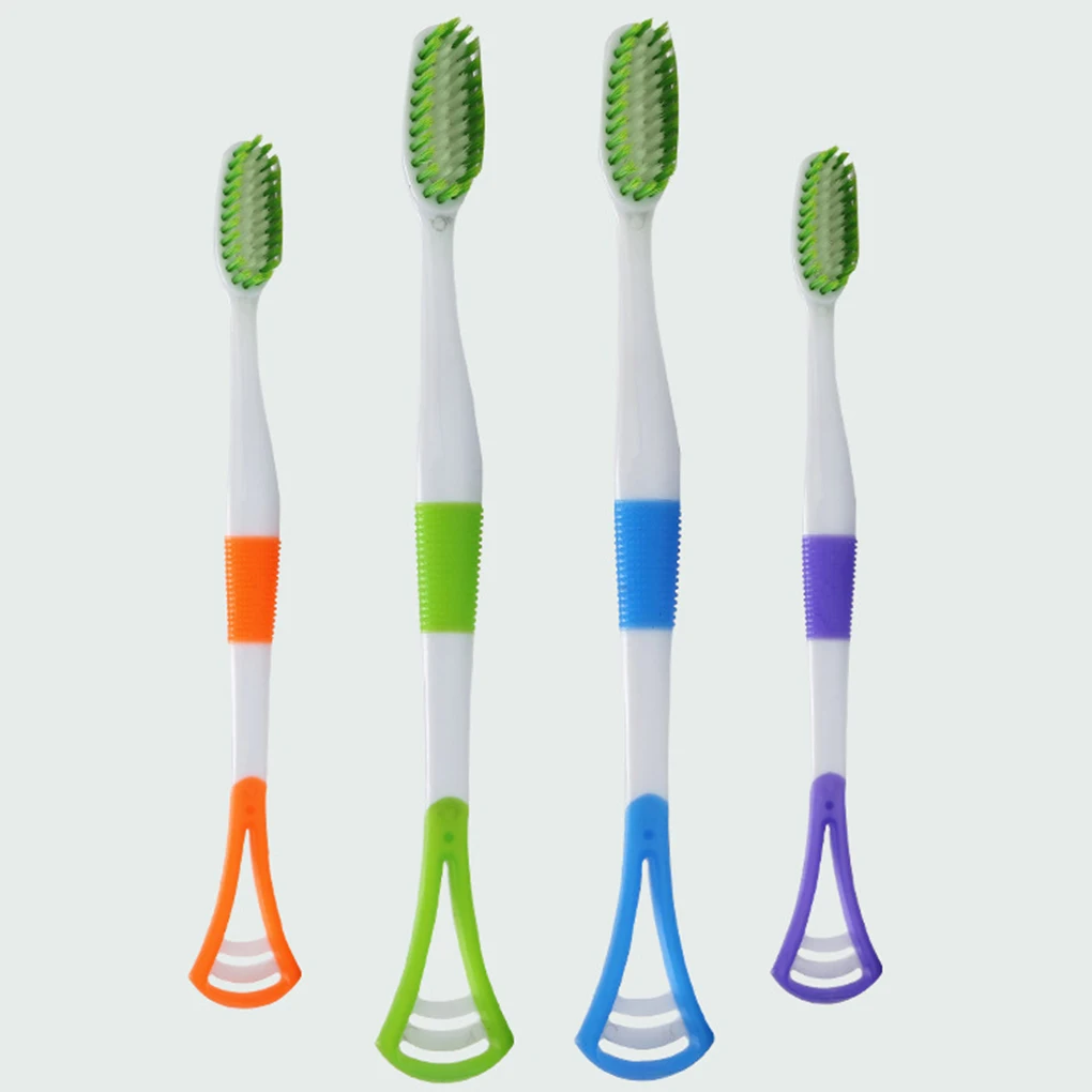 

Tongue Scraper Green Tea Toothbrush Oral Cleaning Tongue Cleanering Fresh Breath Remove Coating Brush Random Color