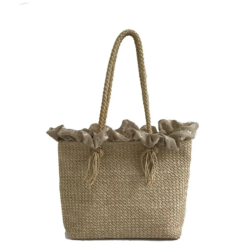 

Straw Beach Fashion Fringe Lace Designer Wedding Beach Travel Purses for Women Shoulder Bags Women's Handbags Bag Bags