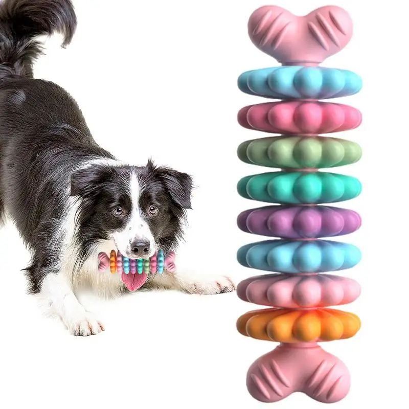 

Dog Chew Toys Bone Shaped Teeth Cleaning Pet Toy Rubber Bite Resistance Molar Sticks Training Toys For All Dogs Pet Supplies