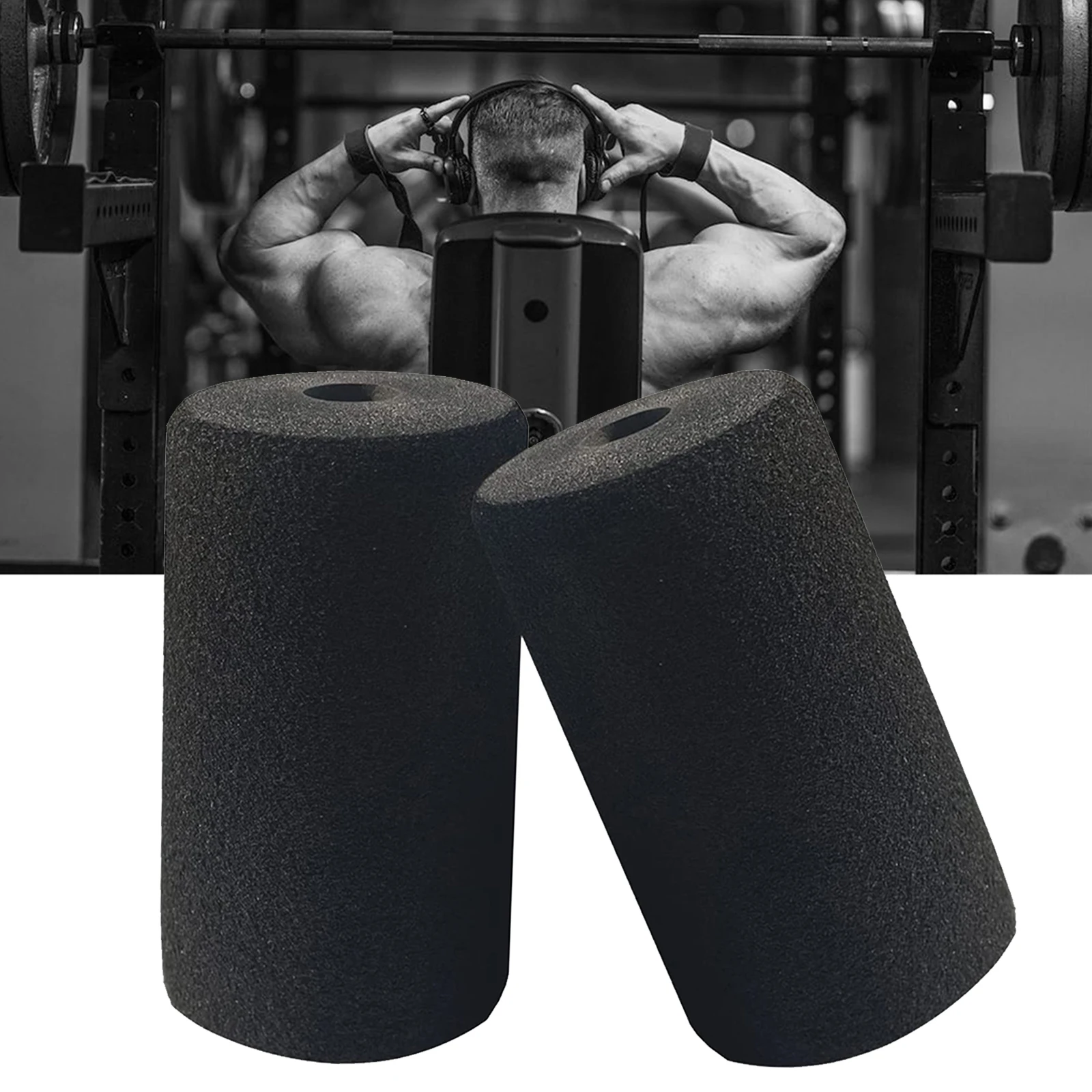 

Foot Foam Pads Rollers Replacement Sports Accessories For Leg Extension Black For Weight Bench 22-25mm Rollers Replacement