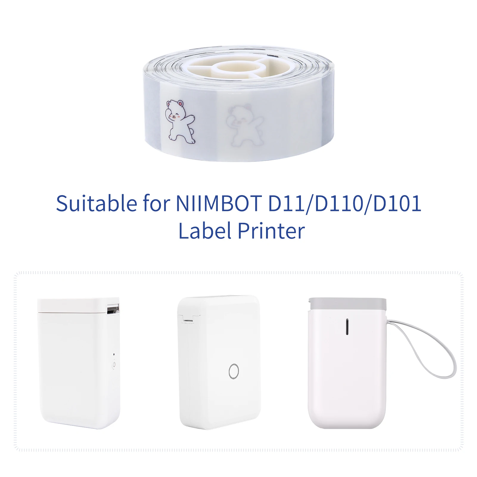 

Niimbot Thermal Label Semitransparent Paper for D11/D110/D101 Label Printer Barcode Price Size Name Blank Labels Waterproof Tear