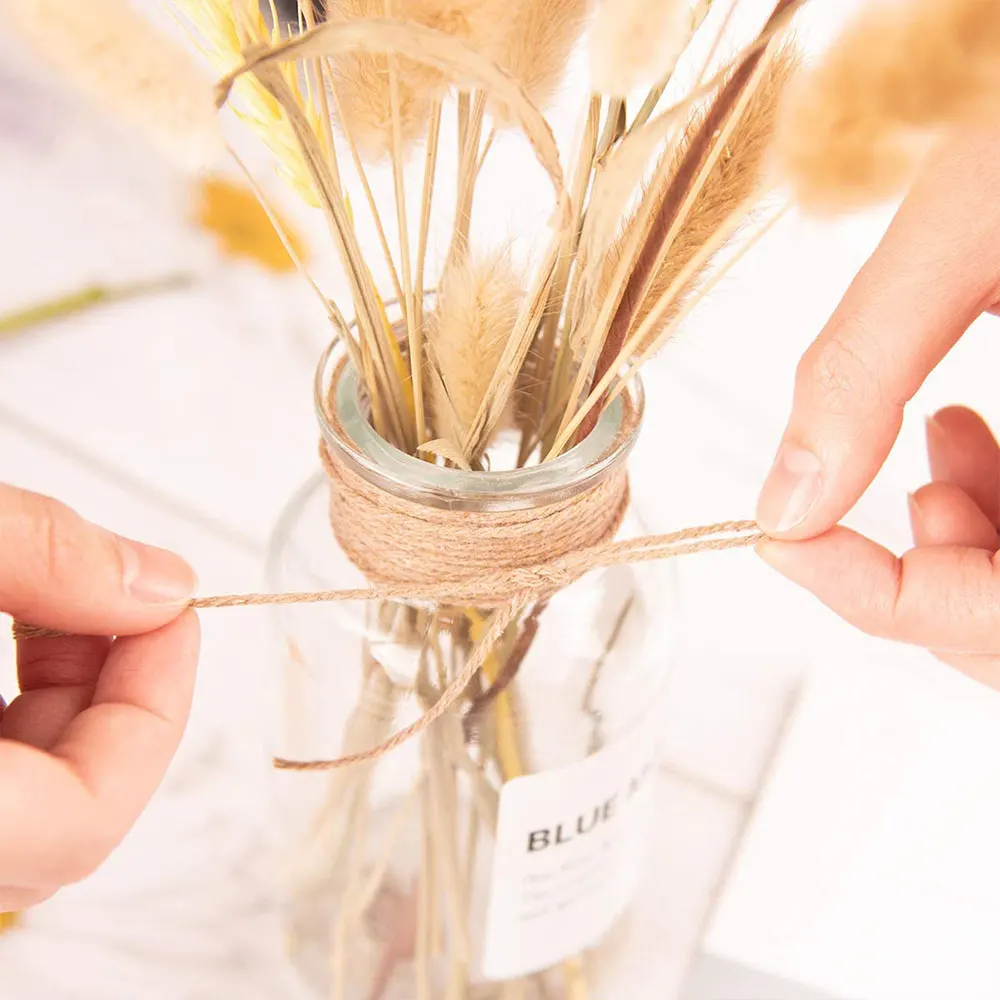 Шпагат из натурального джута 50/100 м/лот пеньковая веревка для упаковки подарков в