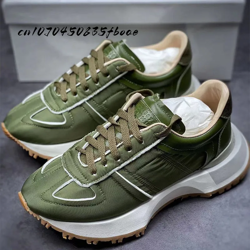 

2022 Y2k 90S Platform Height Increasing Shoes Retro Low Sneakers Casual Shoes Sports Solid Color Genuine Leather Luxury
