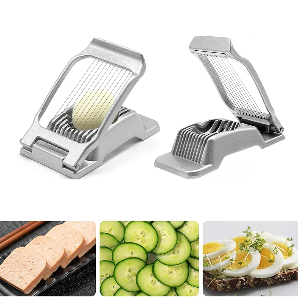 

kitchen tools Aluminum Alloy Egg Slicer Cutter Hard Boiled Eggs Mini Manual Egg Slicer Ham Mushroom Strawberry Egg Cutter