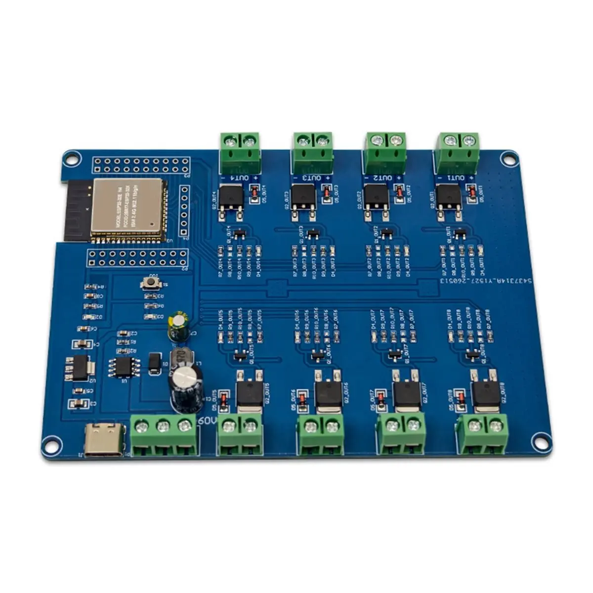 Фото Модуль переключателей MOS DTC5 на 8 каналов, плата разработки Wi-Fi/Bluetooth DC5-60V, контроллер MOSFET на 8 выходов №2