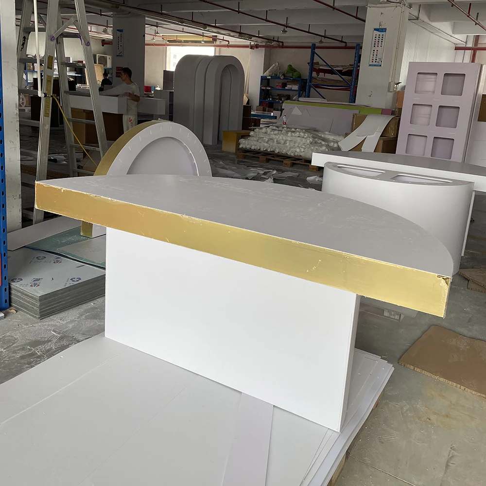 Элегантные классические белые полукруглые акриловые принадлежности для