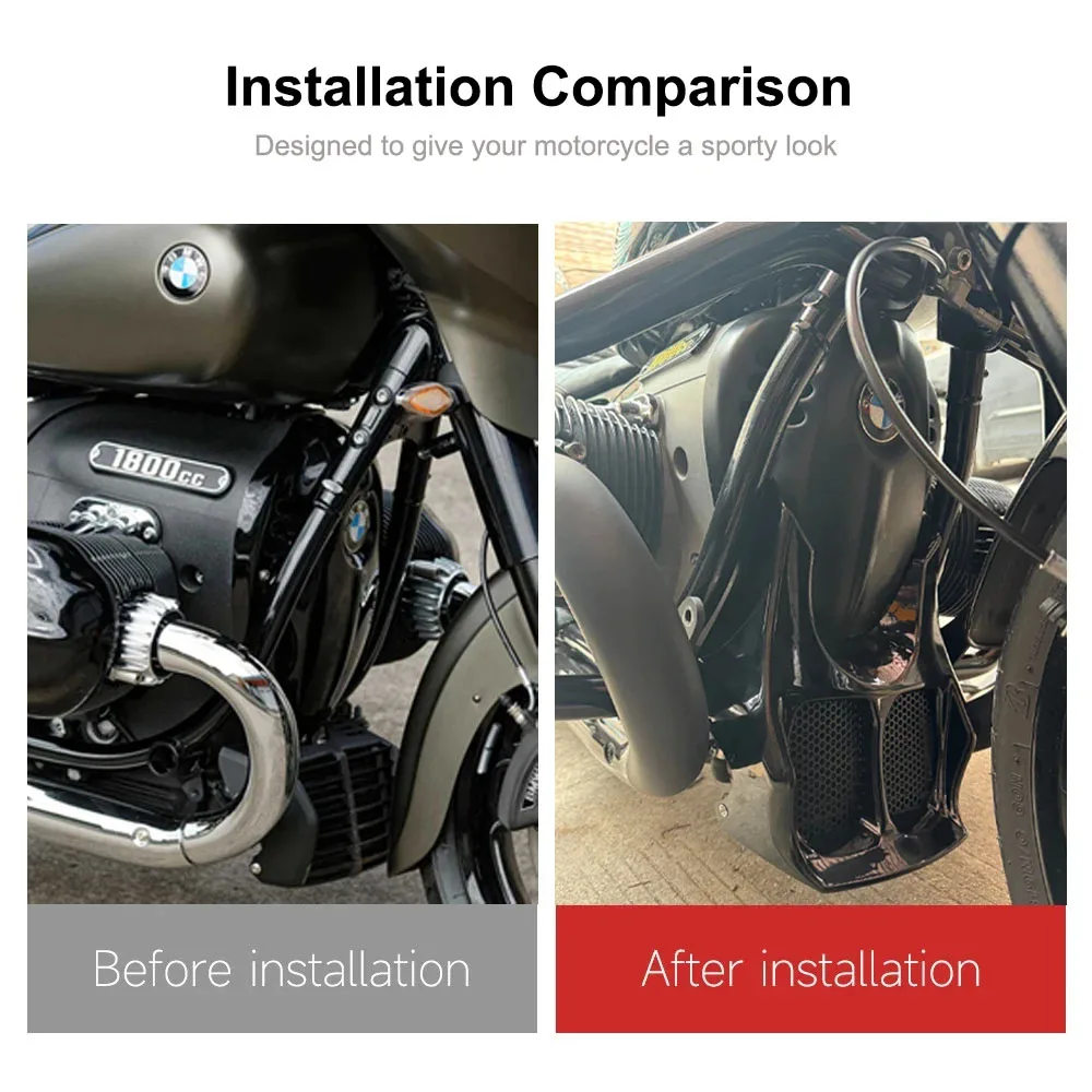 Фото Защита радиатора и нижнего воздухозаборника (спойлер) для мотоциклов BMW R18 Transcontinental Classic 100 Year R18 B, 2020-2025 гг. №2