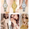 OLEVS Women's Wrist watch Original Luxury Watches for Ladies Waterproof Stainless Steel Quartz Woman Wristwatch Gold 2022 trend 4