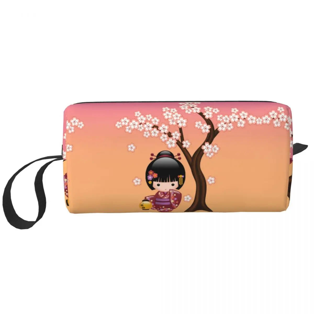 

Японская кукла Сакура кокиси, декоративная подушка 5qponwel0ys, косметичка для женщин, косметички, дорожные водонепроницаемые сумочки для туалетных принадлежностей