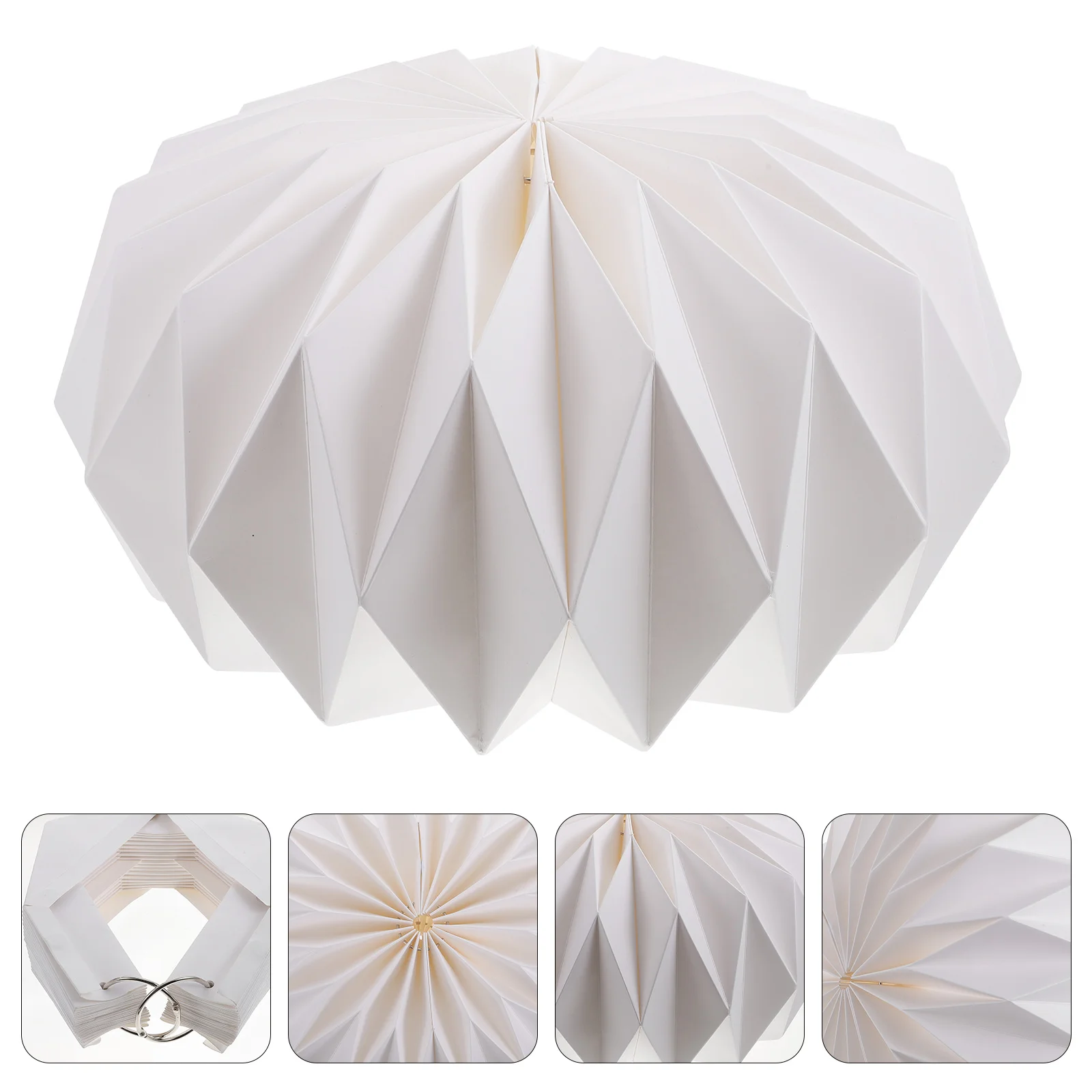 

Origami Lantern Shade White Home Decor Decorative Light Cover Wedding Ceiling Light Lampshade Paper Decorative Lantern