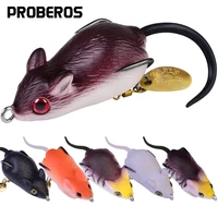 high quality lure bait artificial silicone mouse bait shiny ear spoon anti hanging bottom bass mandarin fish soft lure sea 2022