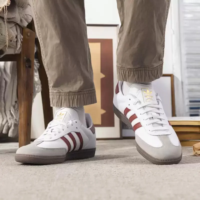 Фото Оригинальные классические спортивные кроссовки Adidas SAMBA OG для мужчин и женщин, белые кроссовки, тренировочные кроссовки, JH8798 №2