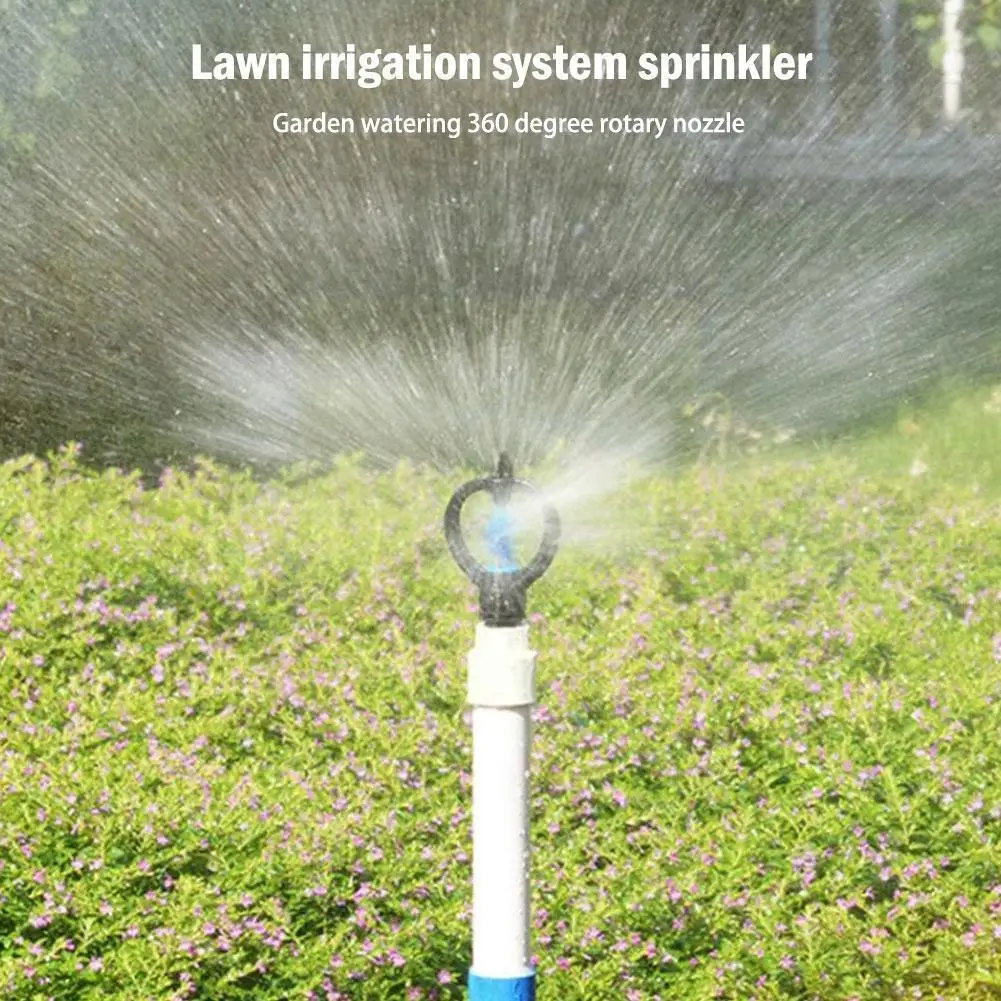 

Blue External Thread Round Rotating Nozzle Garden Irrigation Sprinkler Micro Watering Rotatable Lawn System 360 Degree D3e3