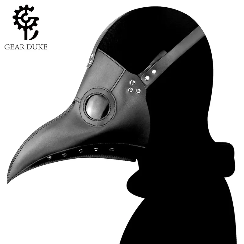 

3 Colors Plague Doctor Mask For Adult Steampunk Horror PU Bird Halloween Easter Cosplay Festival Party Dance Performance Props