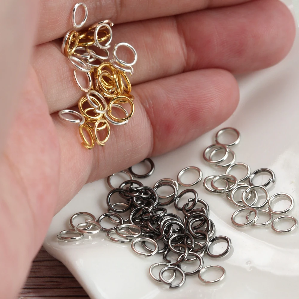 50-200pcs/Lots Jump Rings 3-20mm Metal DIY Jewelry Findings Split Ring for jewelry making Wholesale Supplies images - 6