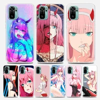 maiyaca zero two darling clear redmi case for note 7 8 9 10 5g 4g 8t pro redmi 8 8a 7a 9a 9c k20 k30 k40 y3 soft silicon