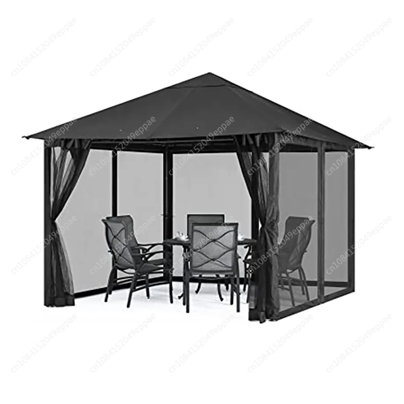 4-дверная уличная беседка москитная сетка боковая стена занавеска с молниями