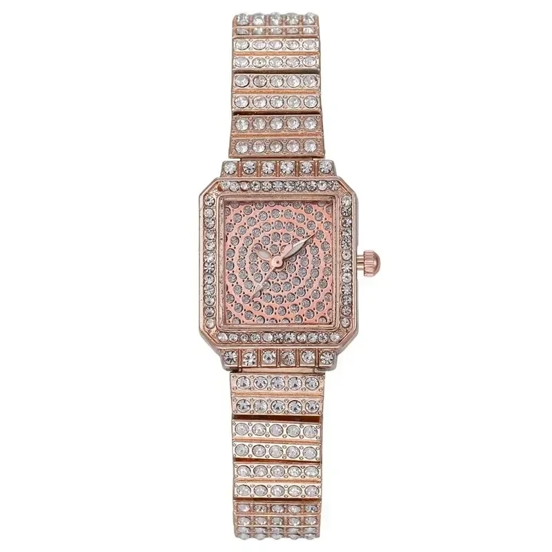 Женские часы с ремешком из сплава кварцевые квадратным циферблатом стильные