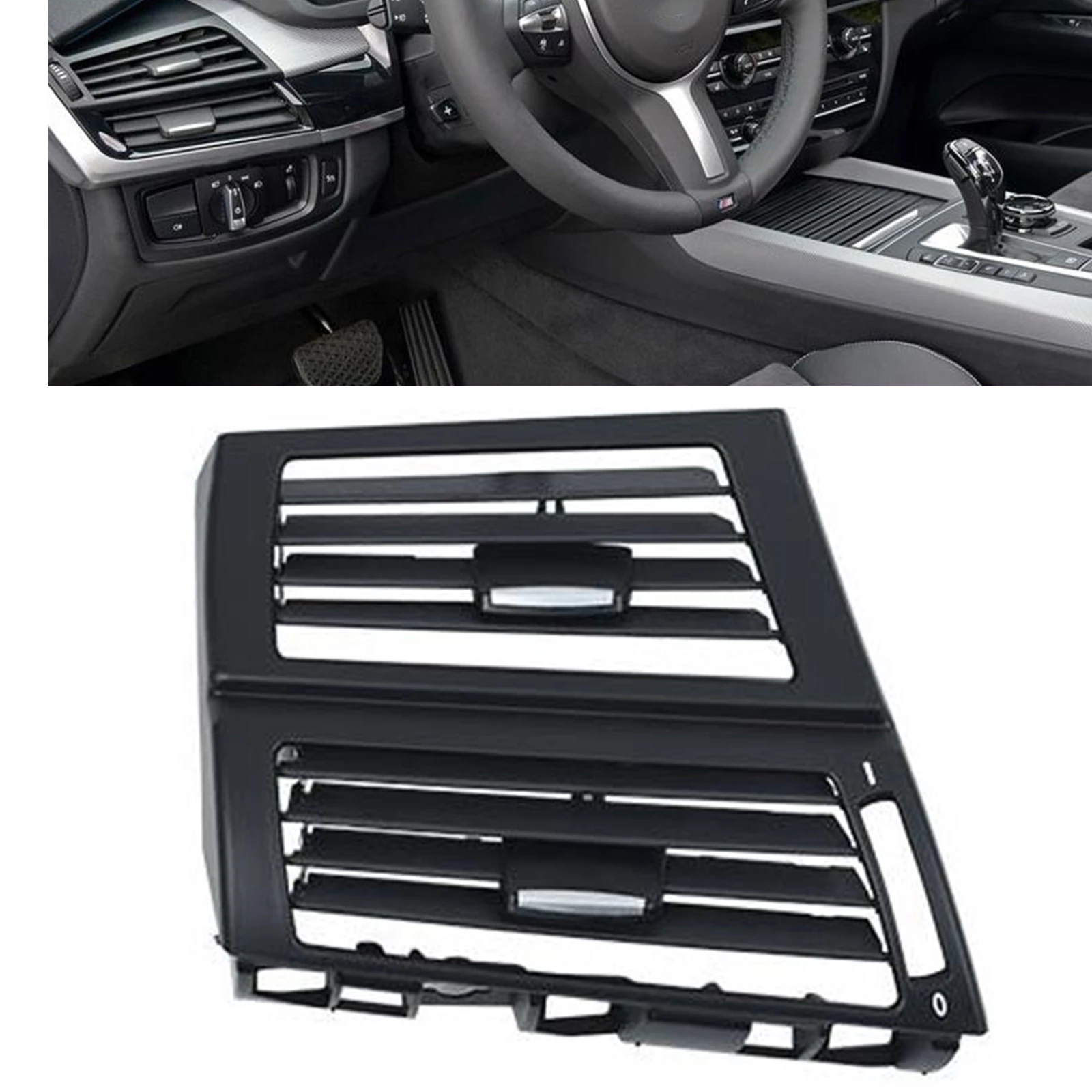 

LHD Car Front Dash Air Vent Dashboard Outlet Grill Panel Grille Cover Fresh Hood Frame For BMW X5 X6 E70 E71