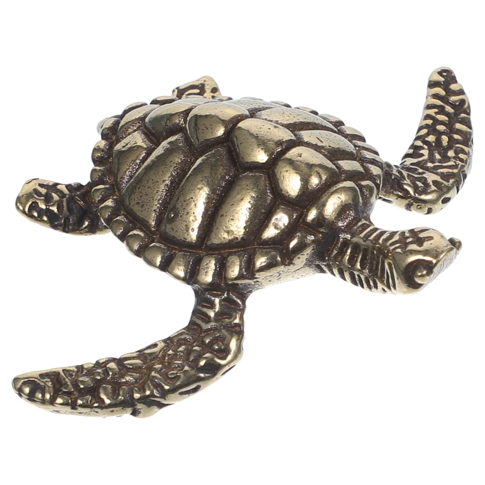 

Turtle Statue Figurine Brass Sculpture Figurines Animal Ornament Tortoise Decor Chinese Sea Prosperity Wealth Miniature Mini