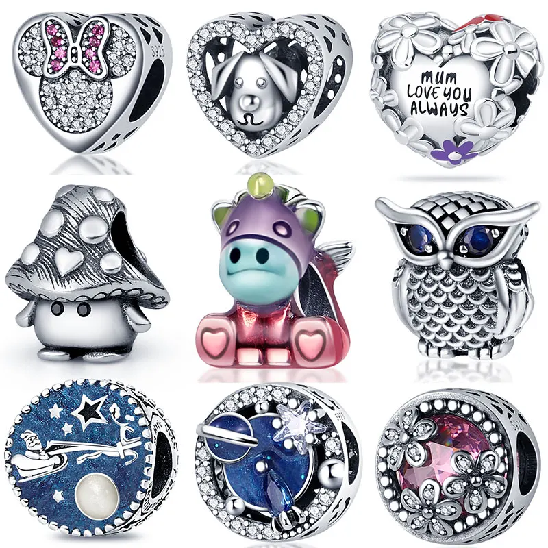 

Genuine 925 Sterling Silver Zircon Animal Series Bead Charm Fit Original Pandora Bracelet&Bangle Making Fashion DIY Jewelry