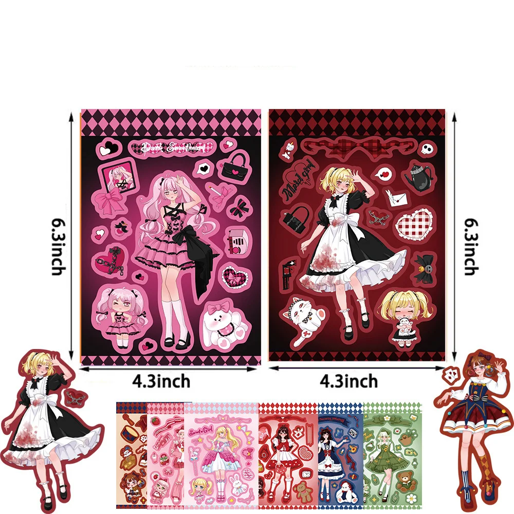 8/16Sheets Sweetheart Lori Demon Maid Girl Sticker DIY Phone