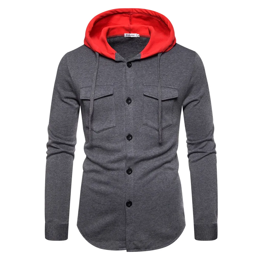 

Hot Sweatshirt Men Men Autum Winter Long Sleeve Hooded Sweatshirt Printed Outwear Tops Blouse Zip up Hoodies for Men Lightweight