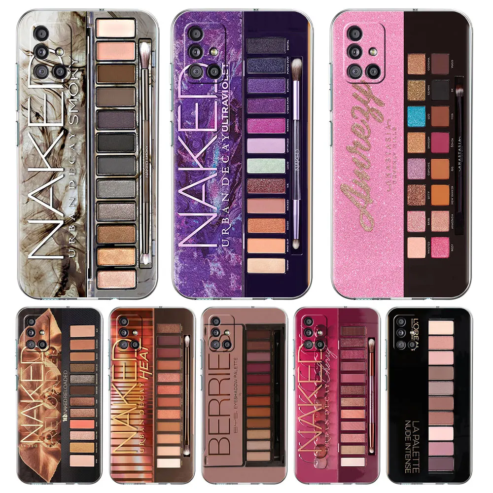 

Clear Case For Samsung Galaxy A52 A12 A51 A32 A21s A71 A32 A22 50 A70 A31 A72 5G Phone Cover Makeup Eyeshadow Palette