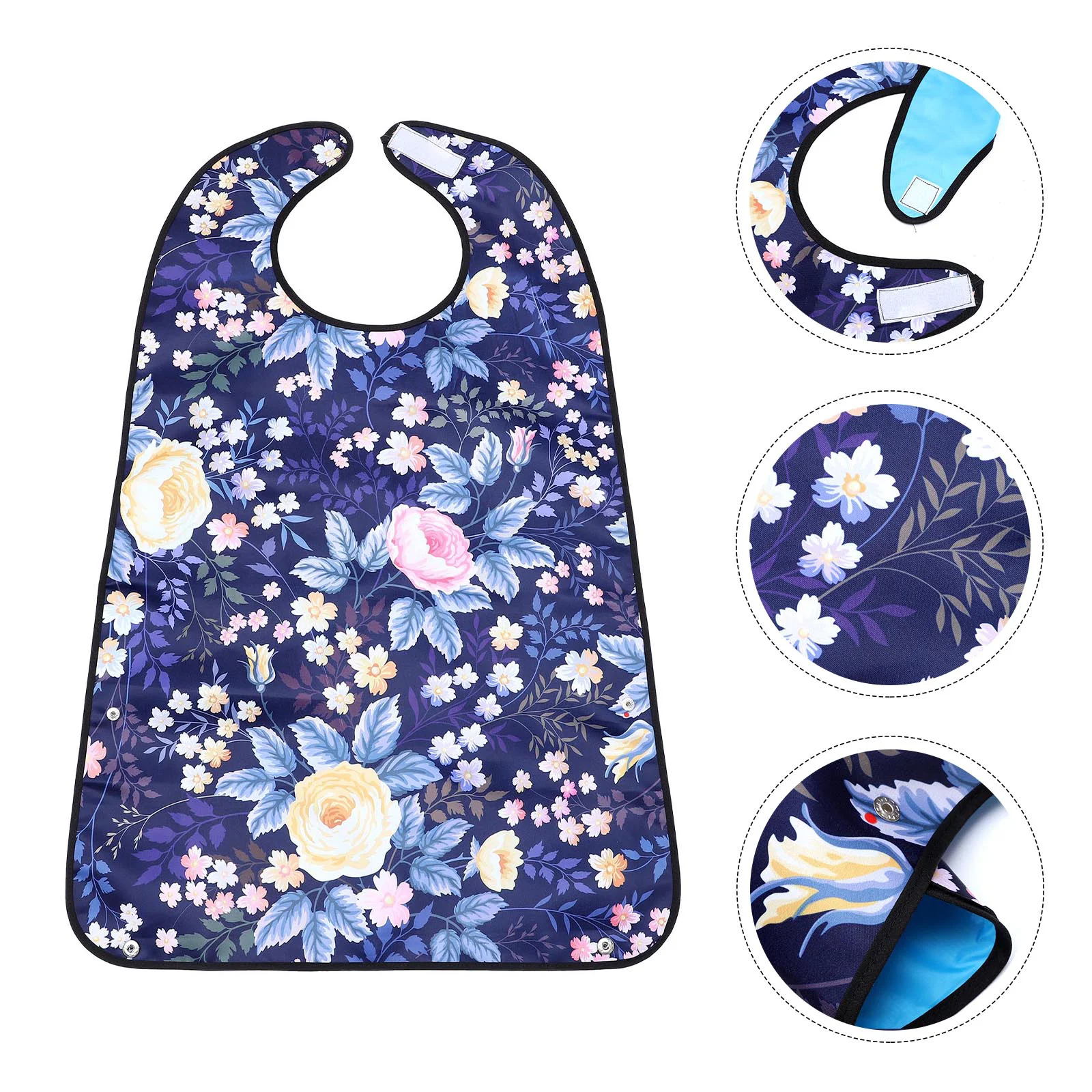 

Bibsadult Bib Protector Saliva Adultswashable Clothing Elderly Towel Grooming Eating Elder Meal Cape Mealtimea Floral Feeding