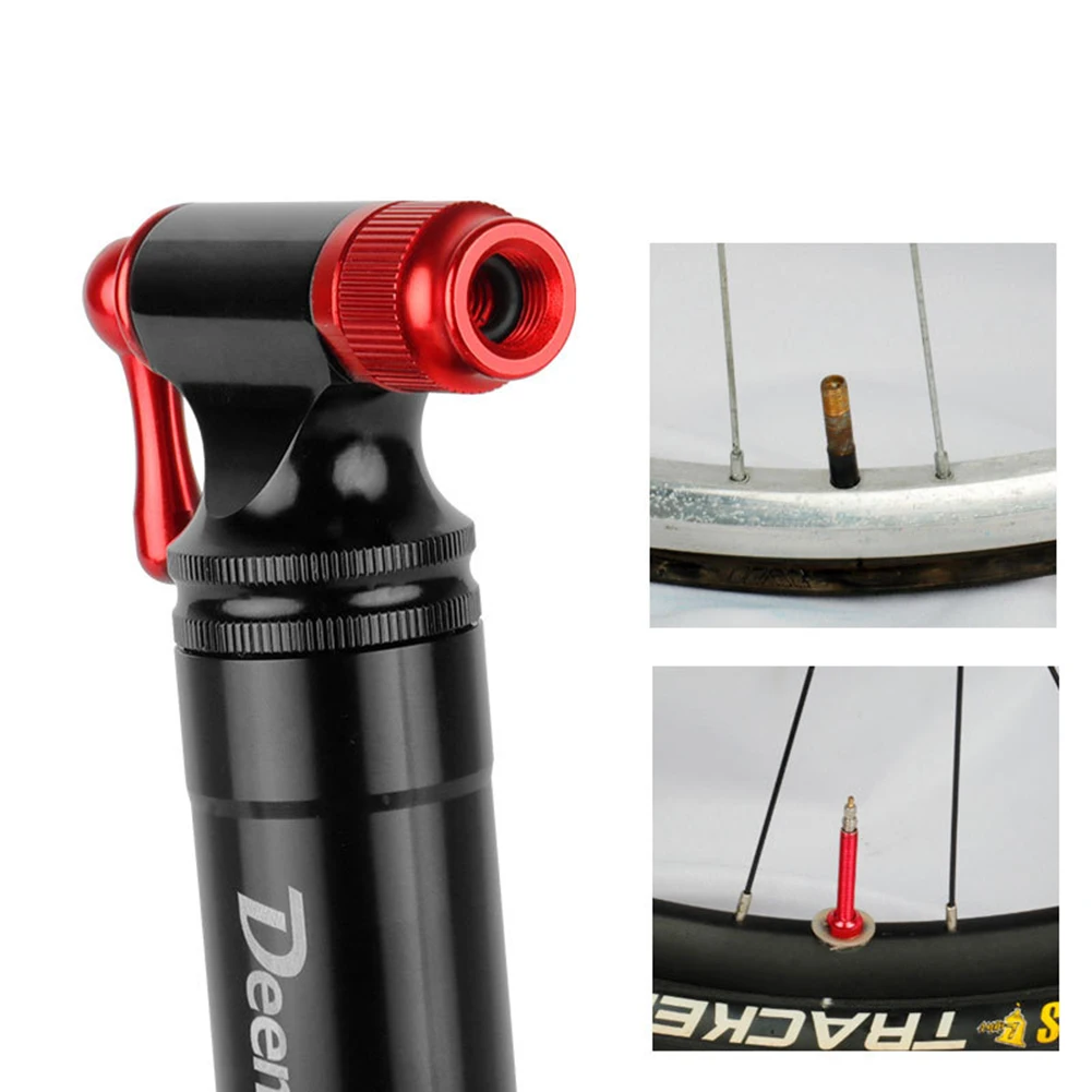 

Bicycle Bike Tire Pump 1Pcs Aluminum Alloy CO2 Inflator Gas Cartridge Rotary Switch Suit For US And French Mouth