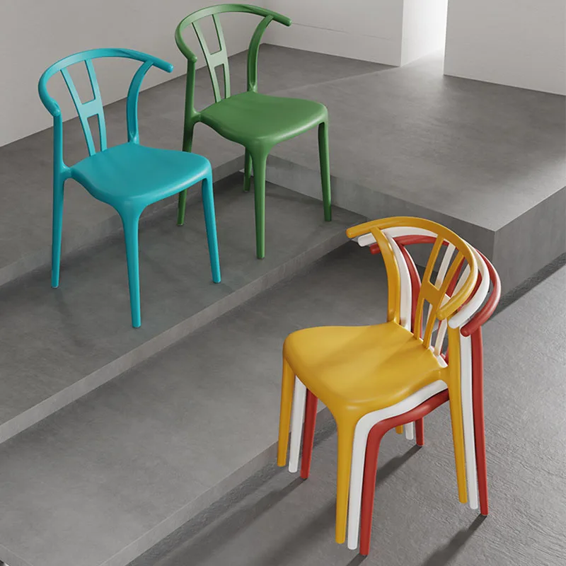 

Nordic Plastic Horn Chair Modern Minimalist Chair Dining Chairs Backrest Dining Chairs Sillas De Comedor Chaises Salle