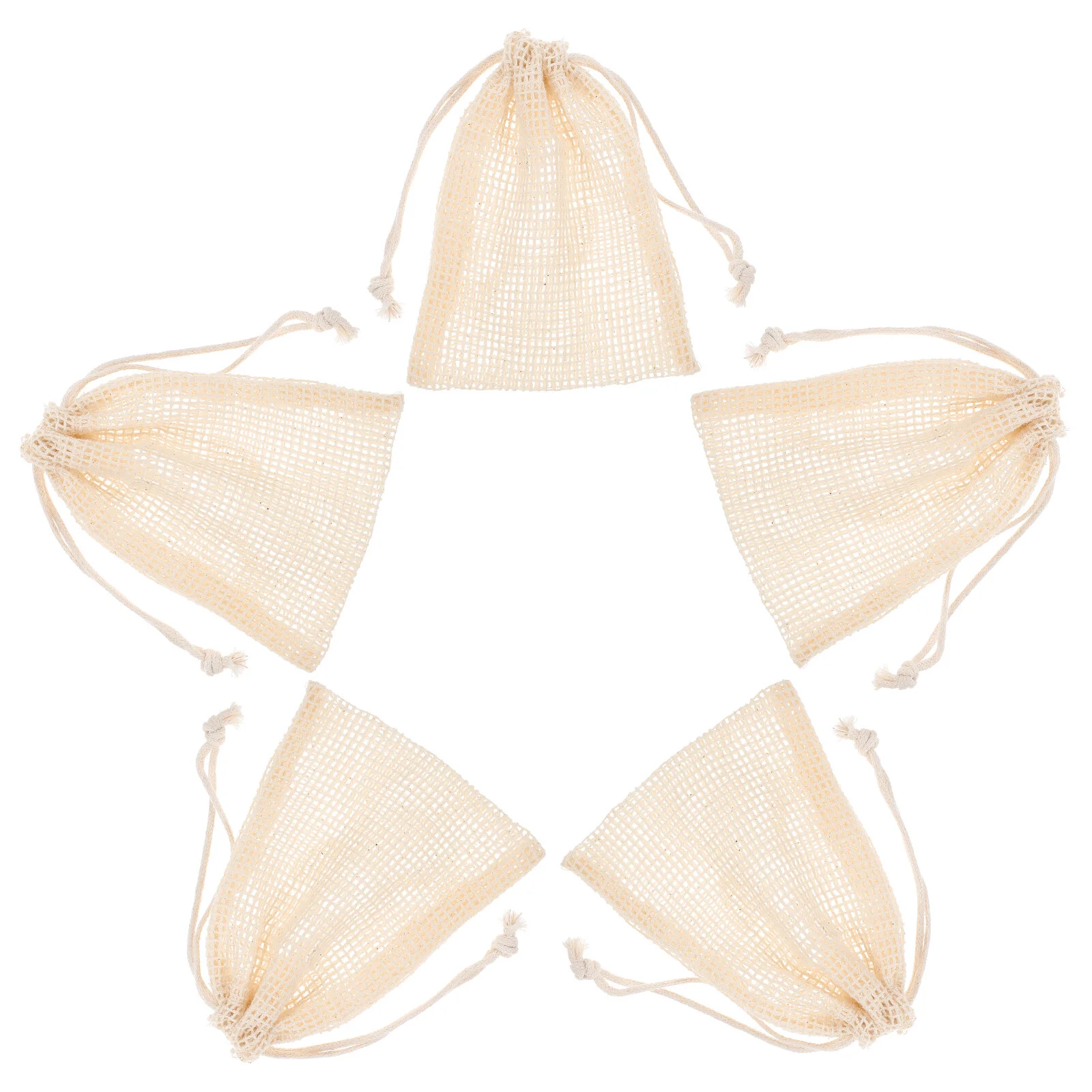 

5 Pcs Protector Cotton Washcloth Bath Tool Storage Bag Soap Mesh Bathing Pouch Shower Supplies Linen Travel Bubble Bags