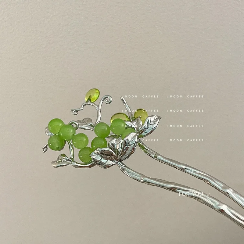 

Нишевая Хрустальная Виноградная Новая китайская шпилька для волос женская винтажная элегантная шпилька для волос в пасторальном стиле