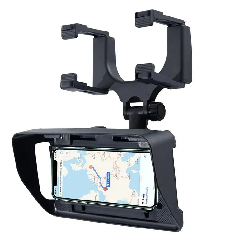 

Car Rearview Mirror Phone Stand Phone Holder 360 Degrees Rotation Hands-Free Windshield Phone Stand Hands-Free Anti-Shake