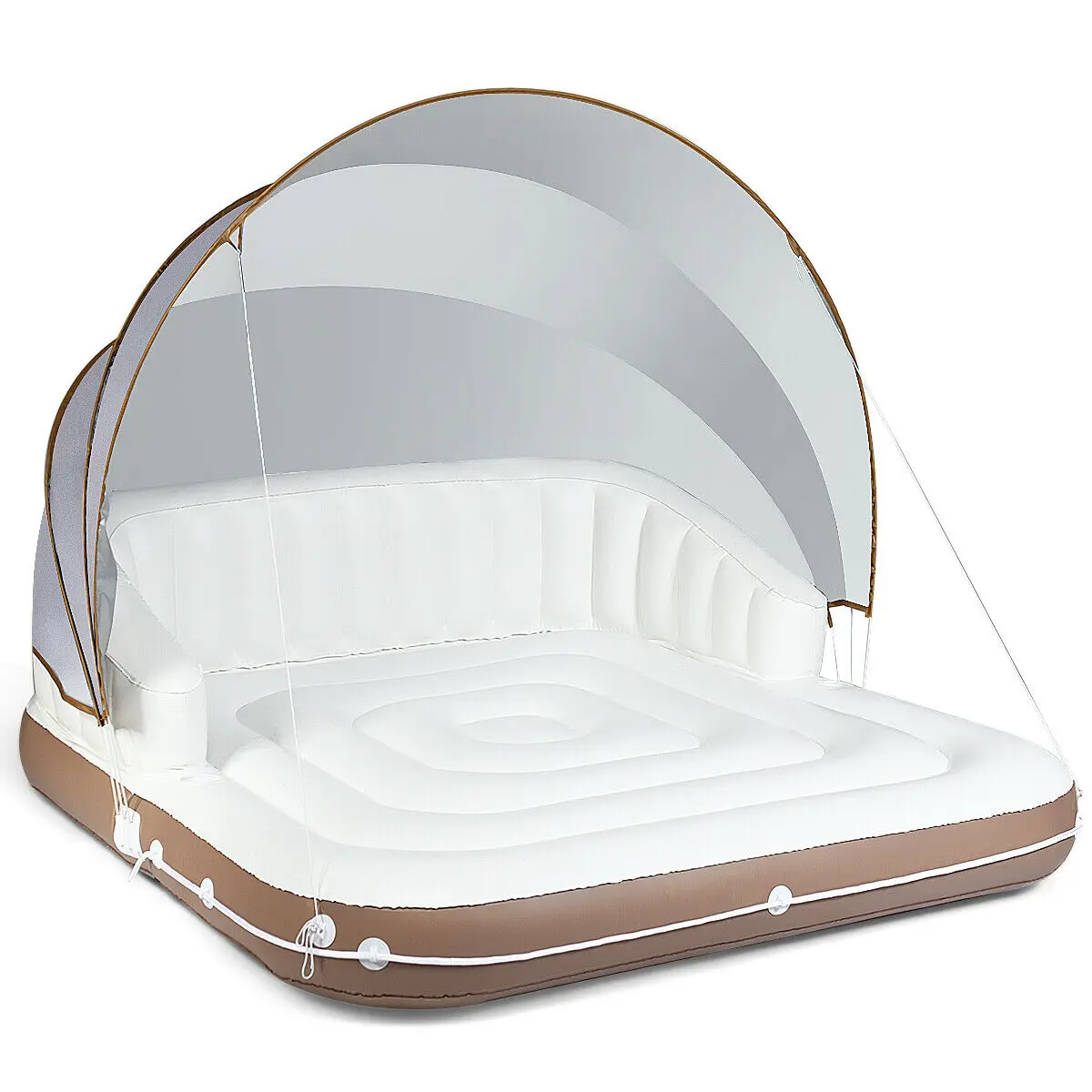 

Inflatable PVC sun bed on pool