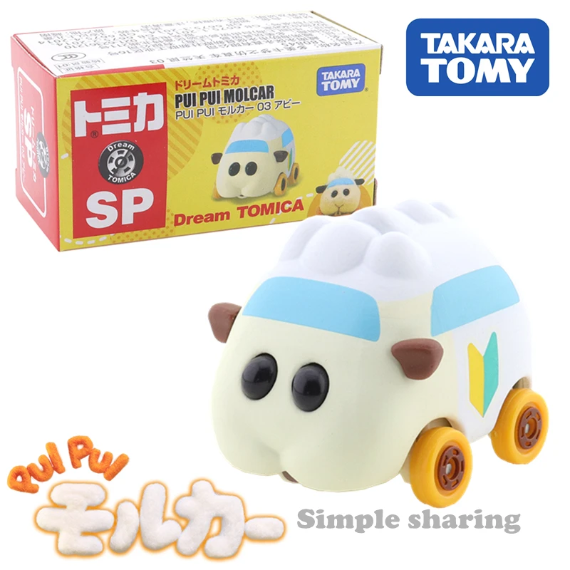 

Takara Tomy Dream Tomica SP Pui Pui Molcar 03 Abby Car Toy DieCast Anime Figure Bauble Miniature Beettle Model Kit