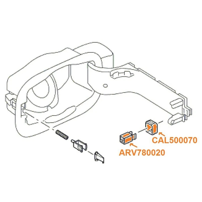 1Set Gas Fuel Door Latch Clip Spring Repair Kit Parts For Land Rover Lr3 Lr4 Range Sport LR Discovery 3/4 ARV780020