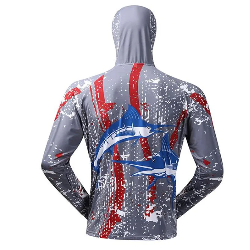Professional Fishing Hoodie With Mask Anti-UV Sunscreen Sun Protection Clothes Fishing Shirt Breathable Quick Dry Fishing Jersey enlarge
