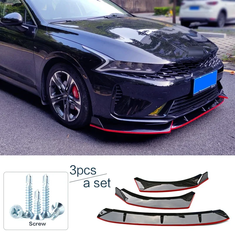 Передний спойлер на бампер для Kia K5 GT Optima DL3 2020-2024 юбки с Карбоновым принтом