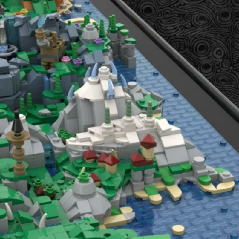 Популярная игровая модель MOC строительные кирпичи дикая природа лес карта мира