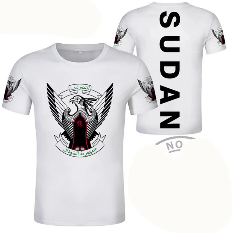 

Sudão t camisa diy livre feito sob encomenda nome número sdn camiseta nação bandeira islã sd sudanês árabe país impressão foto