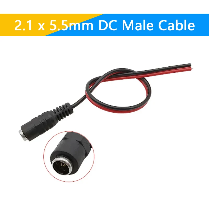 

5 шт. 2,1x5,5 мм DC Мужской Женский Силовой Косичка Кабельный Разъем Провод 12 В DC Разъемы Power Barrel 25 СМ для Камеры Безопасности CCTV