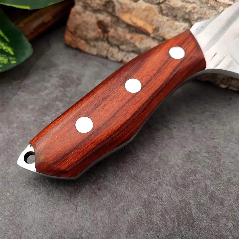 Нож-тесак для мяса кованый нож ручной работы обвалки 5Cr15mov мясные ножи