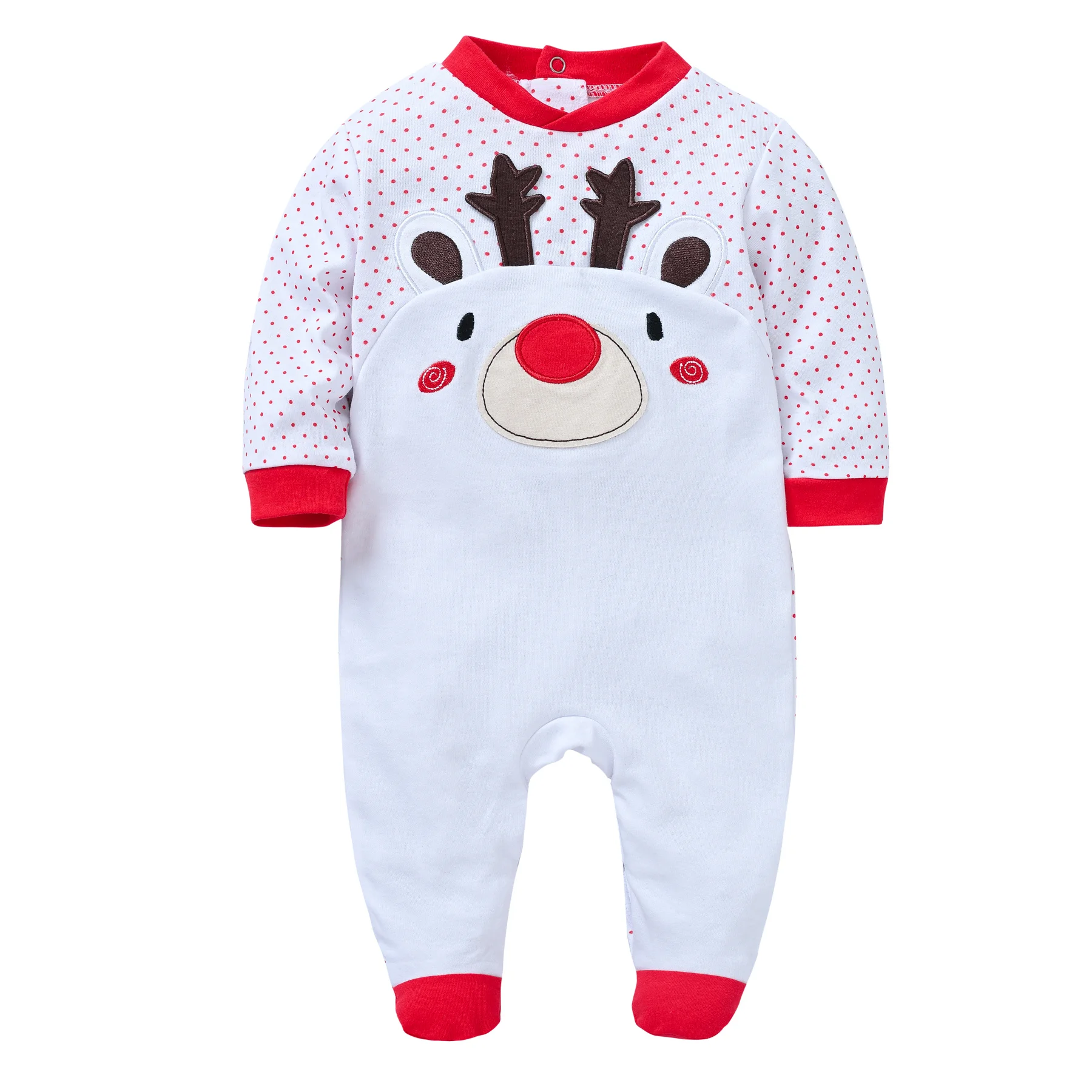 

Honeyzone Baby Girl Clothes Christmas Elk Bodysuits Cotton Newborn Boy Jumpsuit Long Sleeve Infant Romper Pyjama 0 to 12 Months