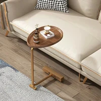 simple modern side table sofa corner table bedside reading oval coffee tables tea solid wood marble living room meubles