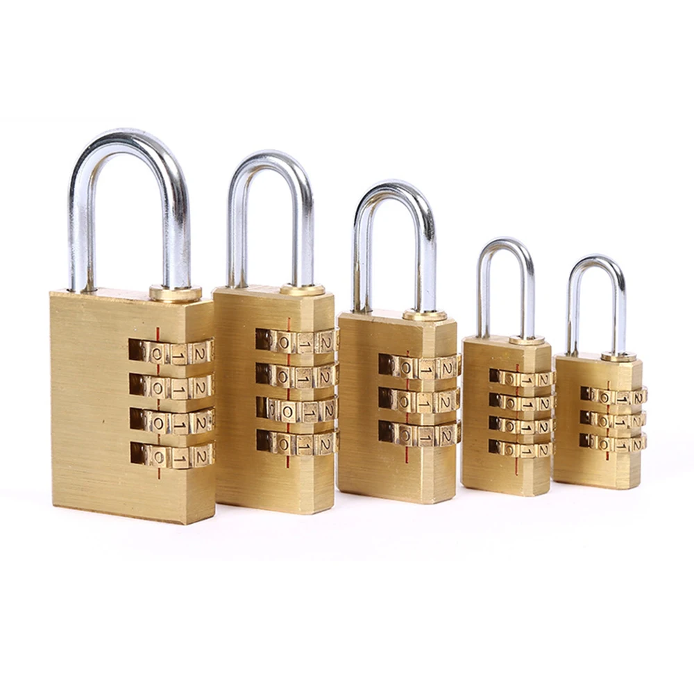 Купи Password Padlock Wholesale All Copper Four Digit Password Lock Luggage Small Padlock Gym Locker Mini Anti-theft Lock за 261 рублей в магазине AliExpress