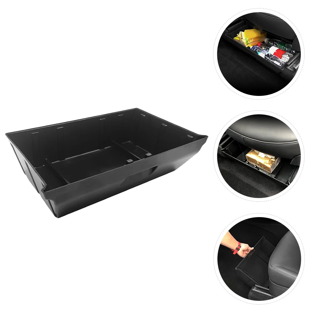 

Storage Box Black Bins Under Seat Container Organizer Abs Car Sundries Auto Case